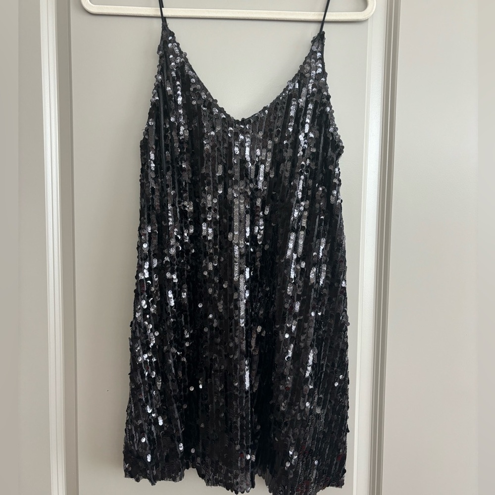 Princess Polly Black Sparkly Shift Dress
